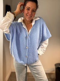 Gilet sans manches bleu JANE