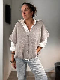 Gilet sans manches taupe JANE