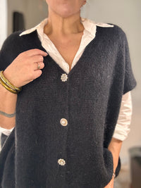 Gilet sans manches noir JANE
