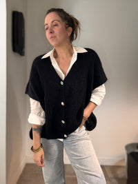 Gilet sans manches noir JANE