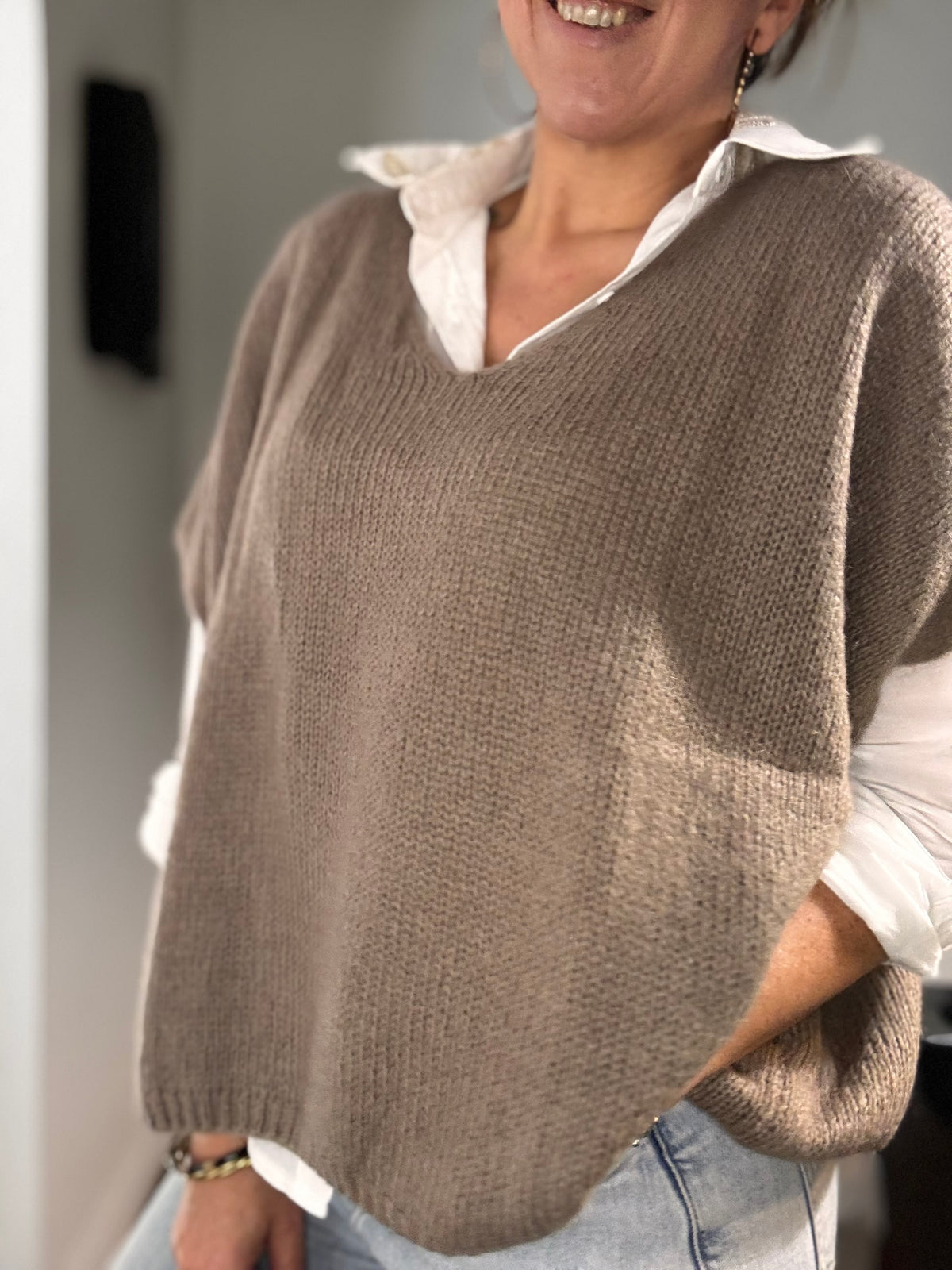 Pull taupe LUKE